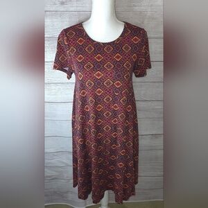 LuLaRoe Carly Short Sleeve Hi-low Dress Size Small